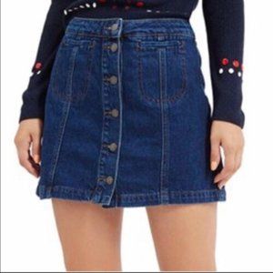 Topshop Moto Denim Mini Skirt